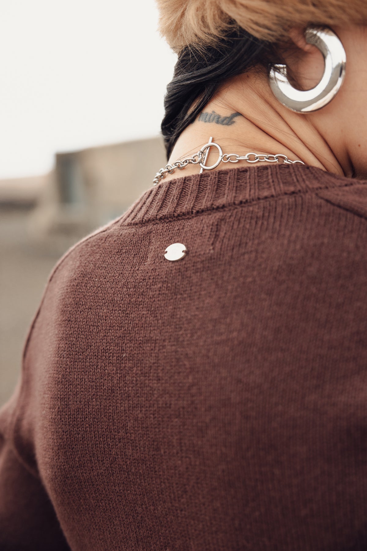 

Camisola confortável com bolsos de fecho Mulher Pelson chocolate | Freeman T. Porter