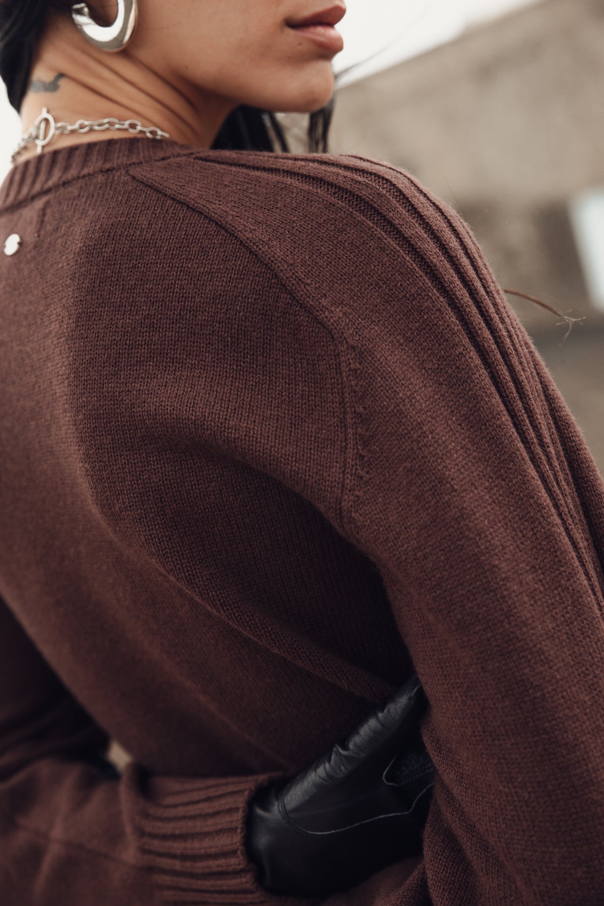 

Camisola confortável com bolsos de fecho Mulher Pelson chocolate | Freeman T. Porter