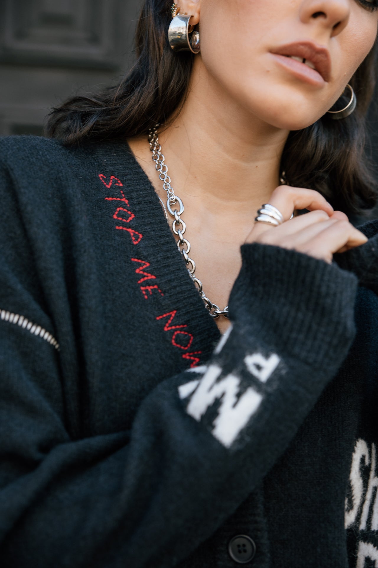 

Cardigan Damen Cardie Intarsia total eclipse | Freeman T. Porter