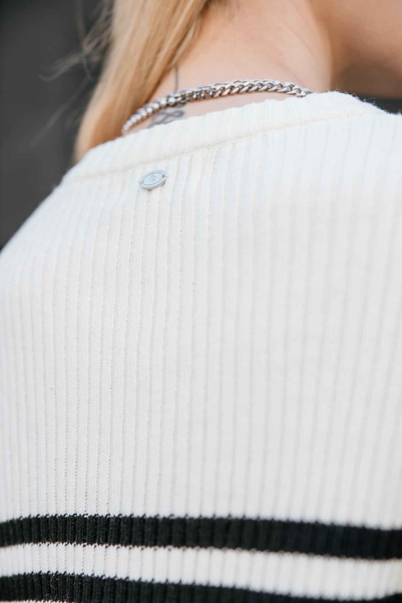 

Pull avec incrustations de dentelle Femme Preece Sailor white | Freeman T. Porter