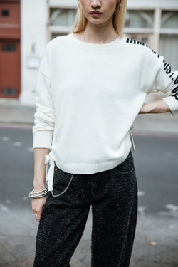 

Pull avec liens côté Femme Phareel Intarsia white | Freeman T. Porter