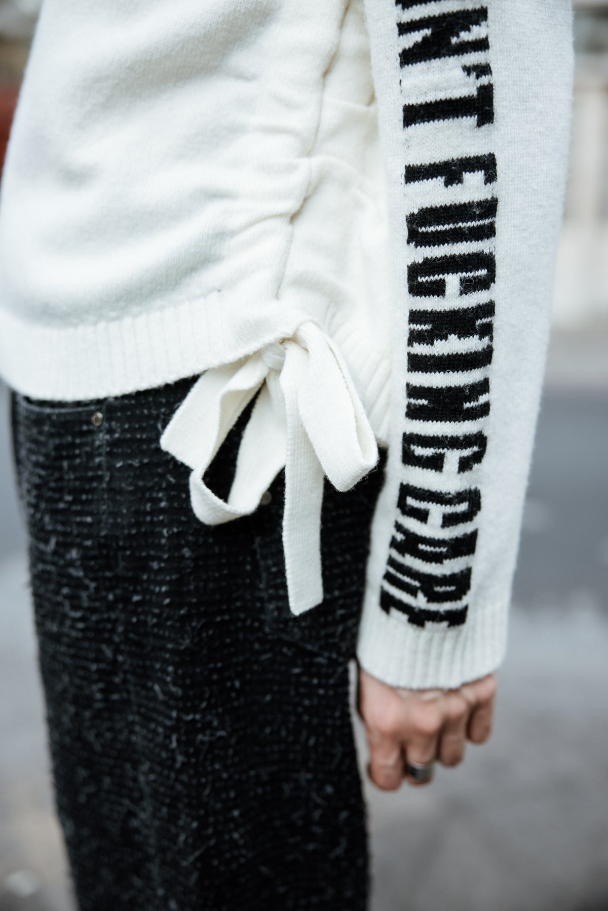 

Pull avec liens côté Femme Phareel Intarsia white | Freeman T. Porter