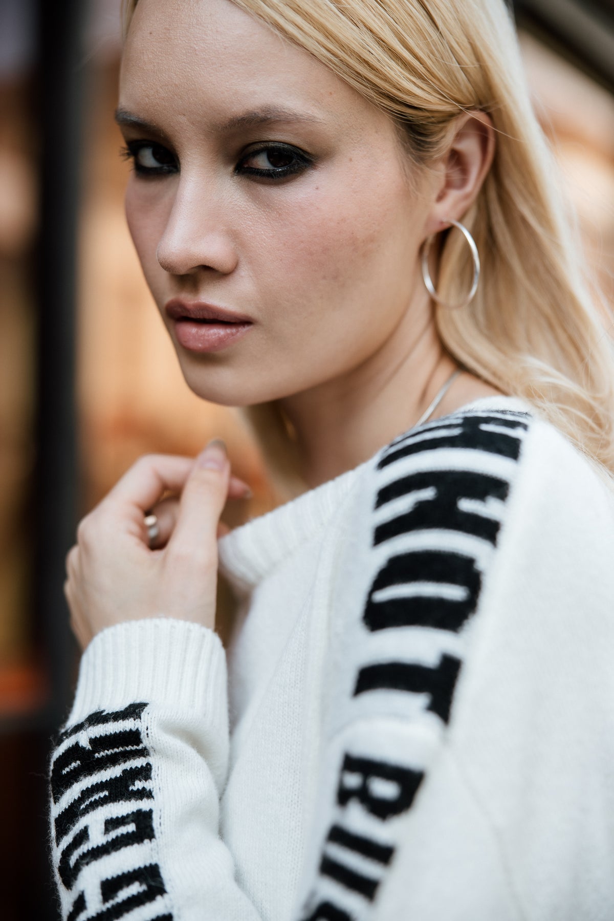 

Pull avec liens côté Femme Phareel Intarsia white | Freeman T. Porter
