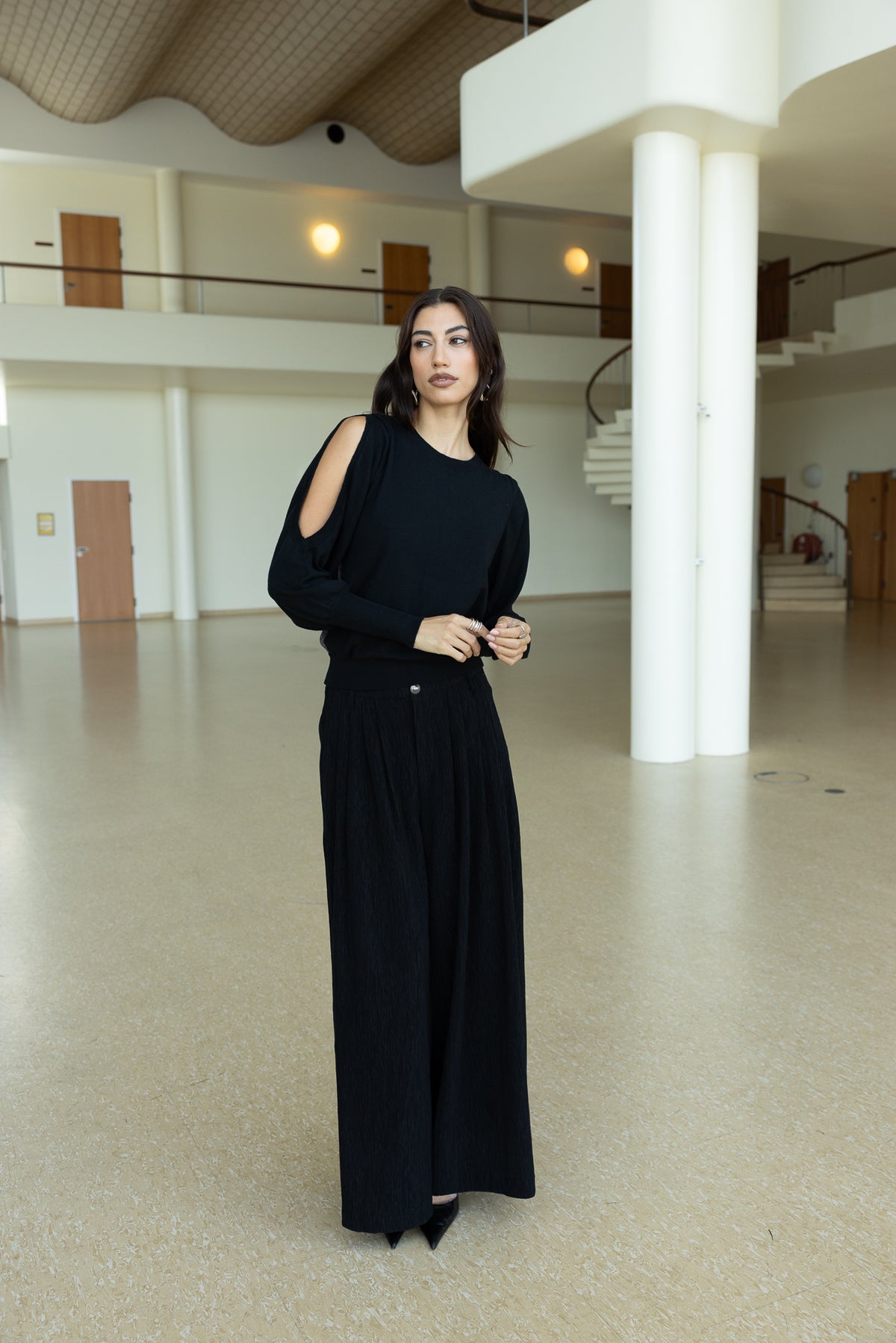 

Pullover mit Cut-out-Ärmeln Damen Parfait black | Freeman T. Porter