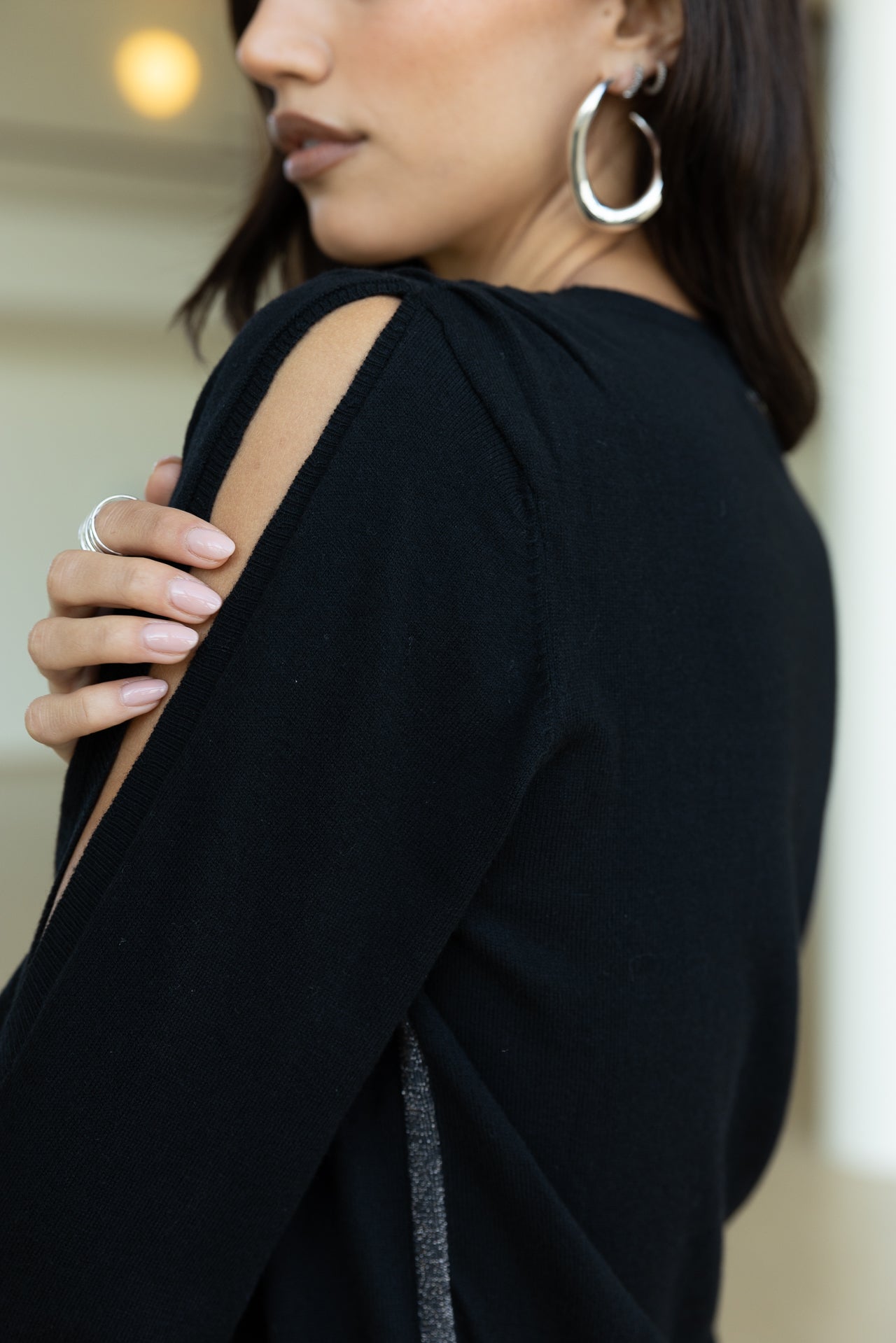 

Pullover mit Cut-out-Ärmeln Damen Parfait black | Freeman T. Porter