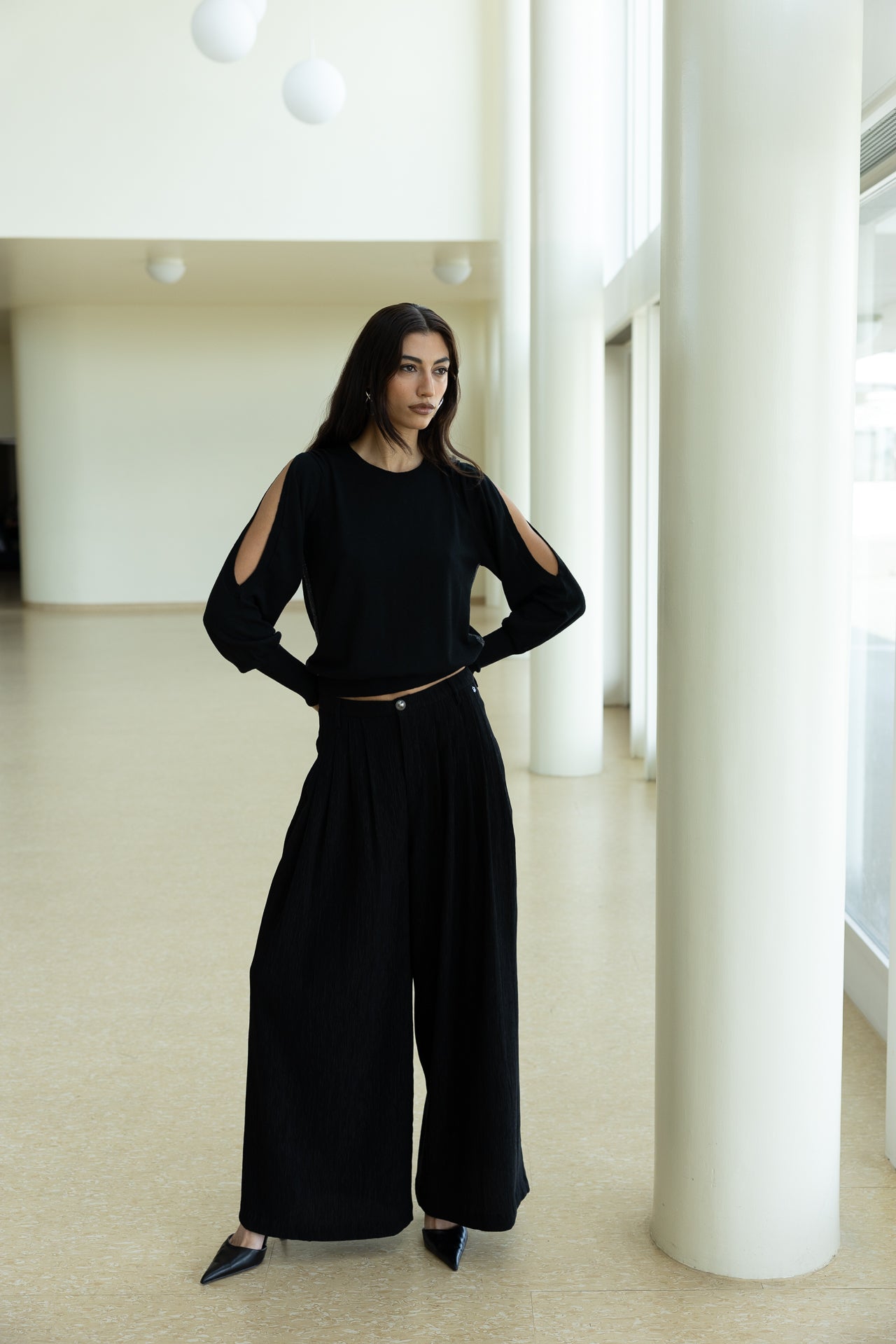 

Pullover mit Cut-out-Ärmeln Damen Parfait black | Freeman T. Porter