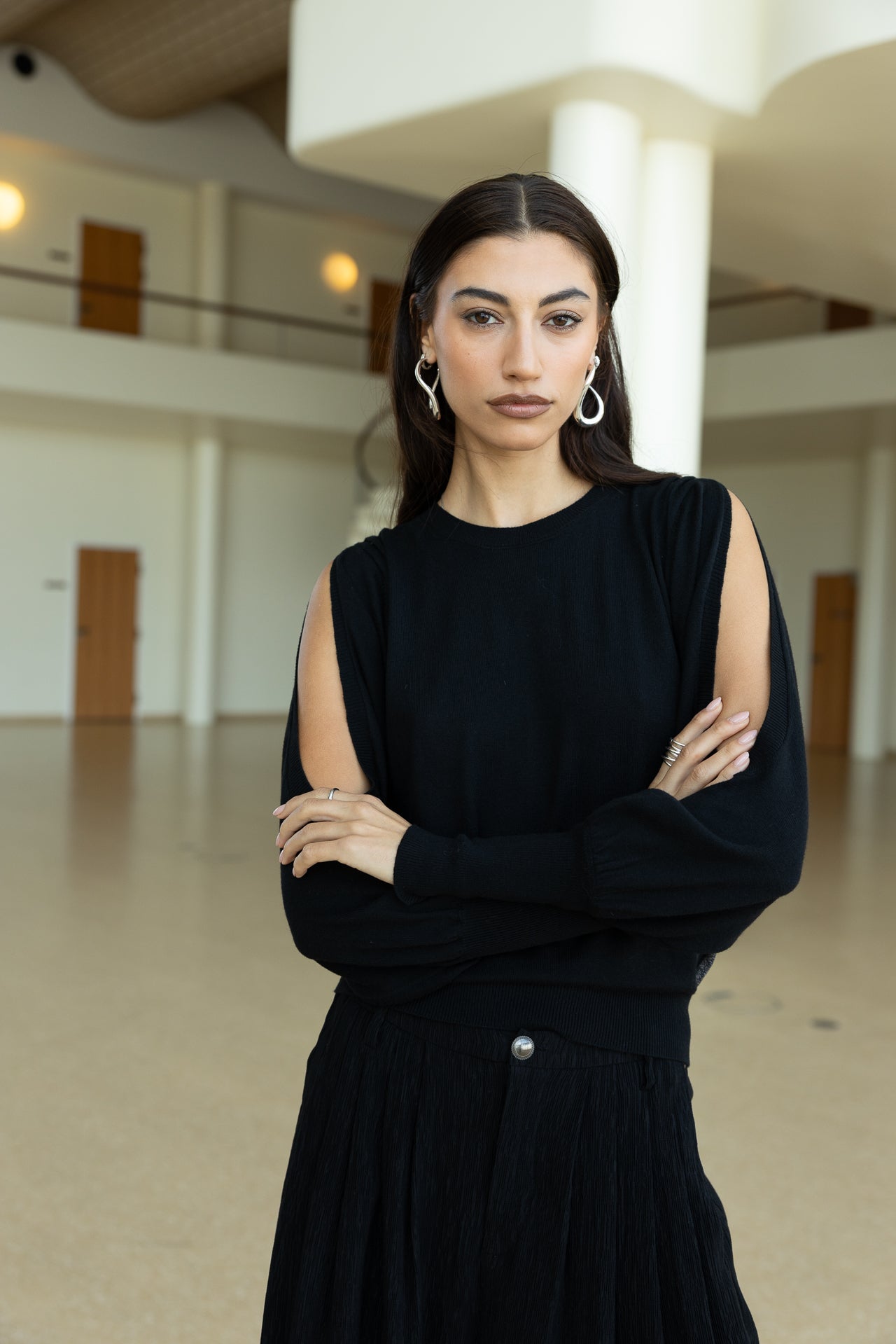 

Pullover mit Cut-out-Ärmeln Damen Parfait black | Freeman T. Porter