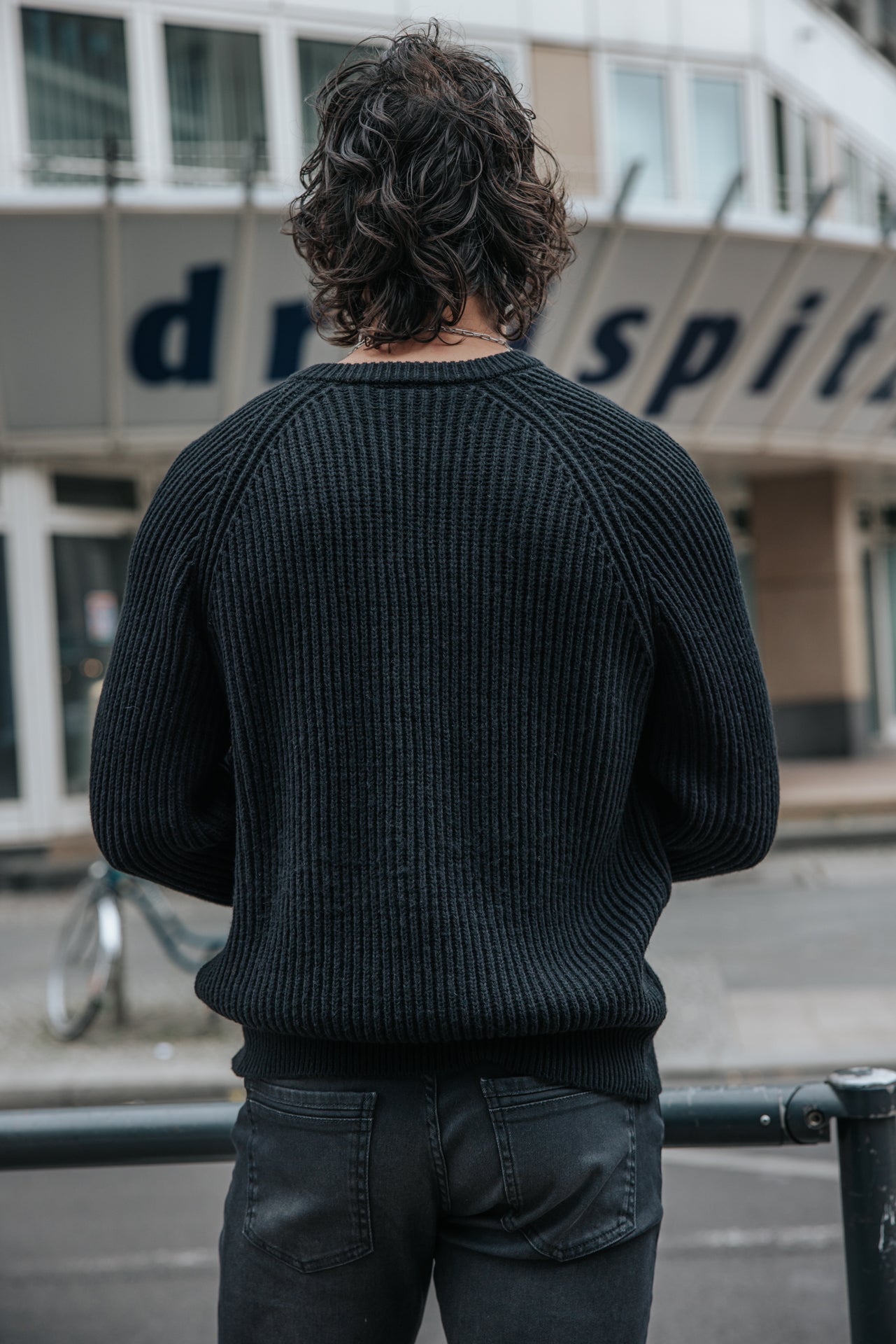 

Strickpullover mit Reißverschluss und Rundhalsausschnitt Herren Averill Maker black | Freeman T. Porter