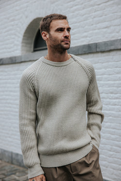 

Jersey de punto con cremallera Hombre Averill Maker beige | Freeman T. Porter