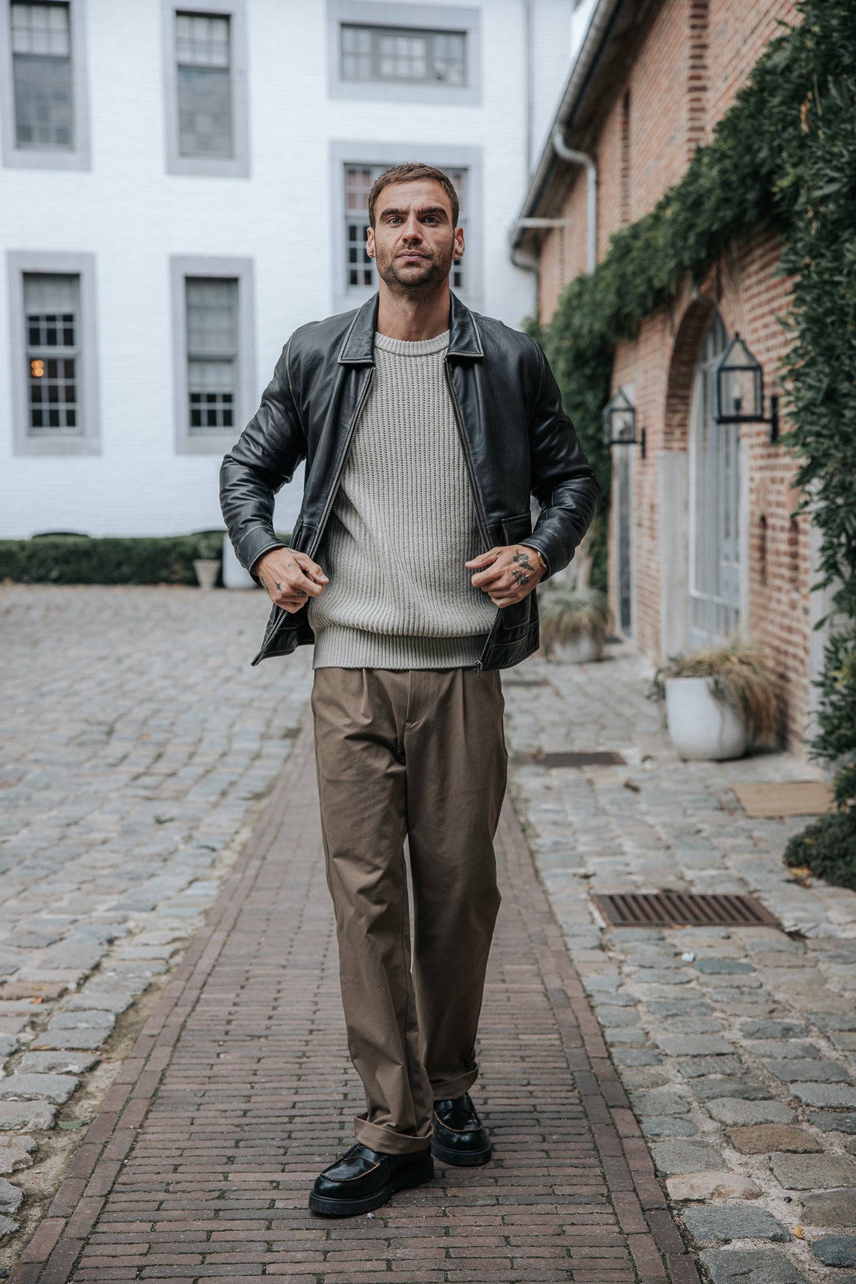 

Jersey de punto con cremallera Hombre Averill Maker beige | Freeman T. Porter