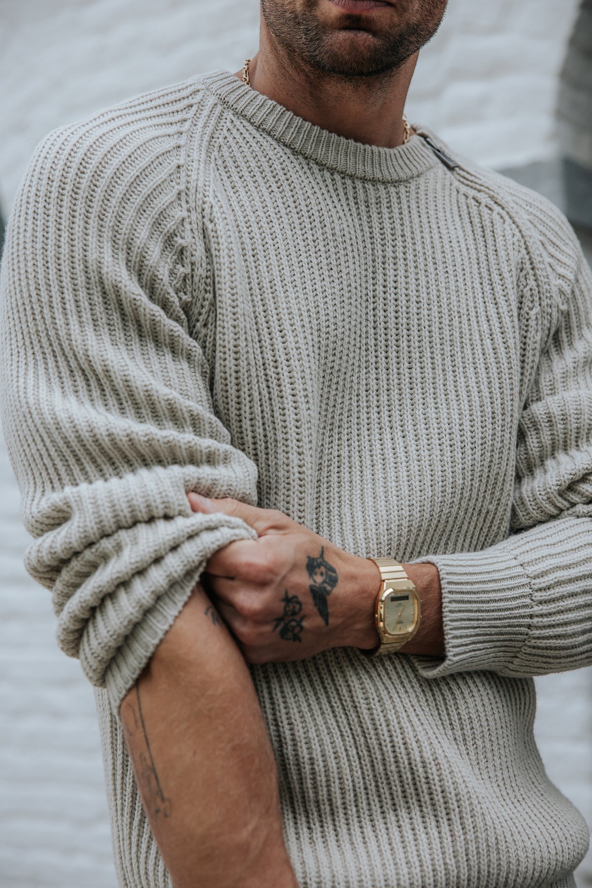 

Jersey de punto con cremallera Hombre Averill Maker beige | Freeman T. Porter