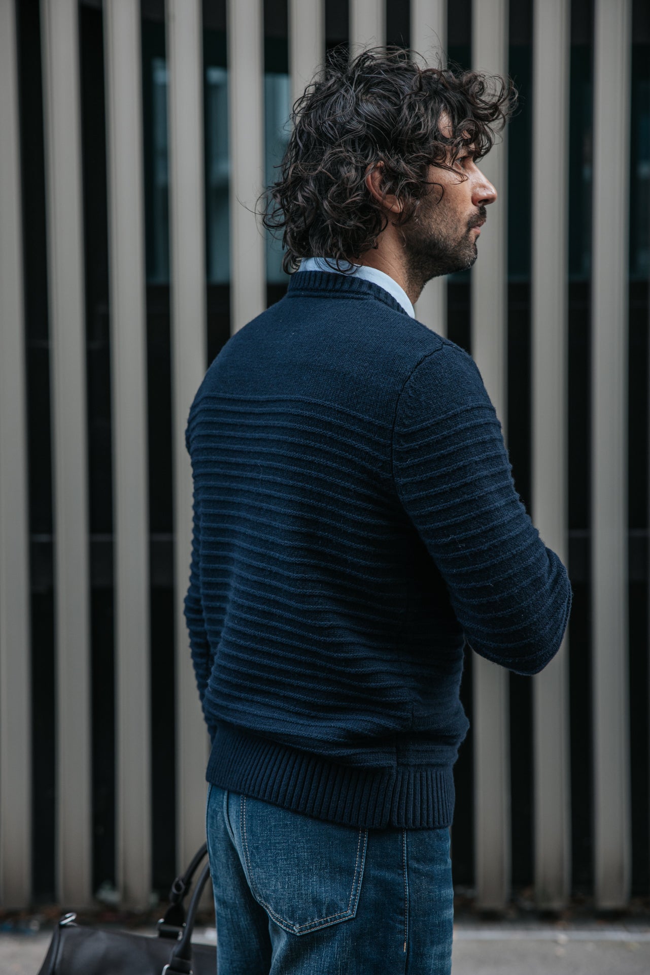 

Pull texturé à bouton Homme Ackley Tide sky captain | Freeman T. Porter