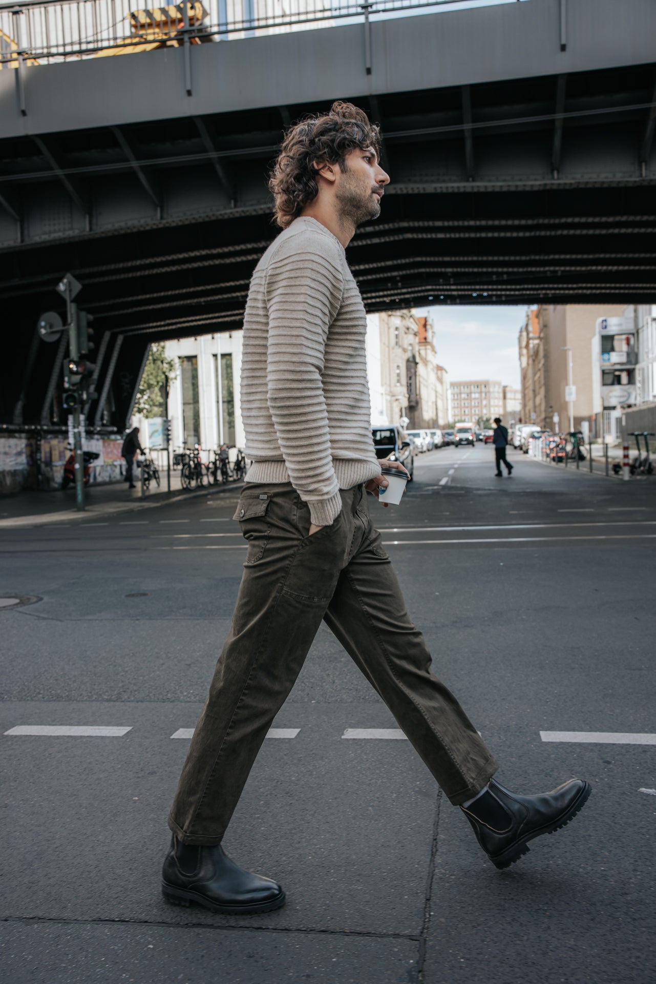 

Jersey texturizado con botón Hombre Ackley Tide egret | Freeman T. Porter