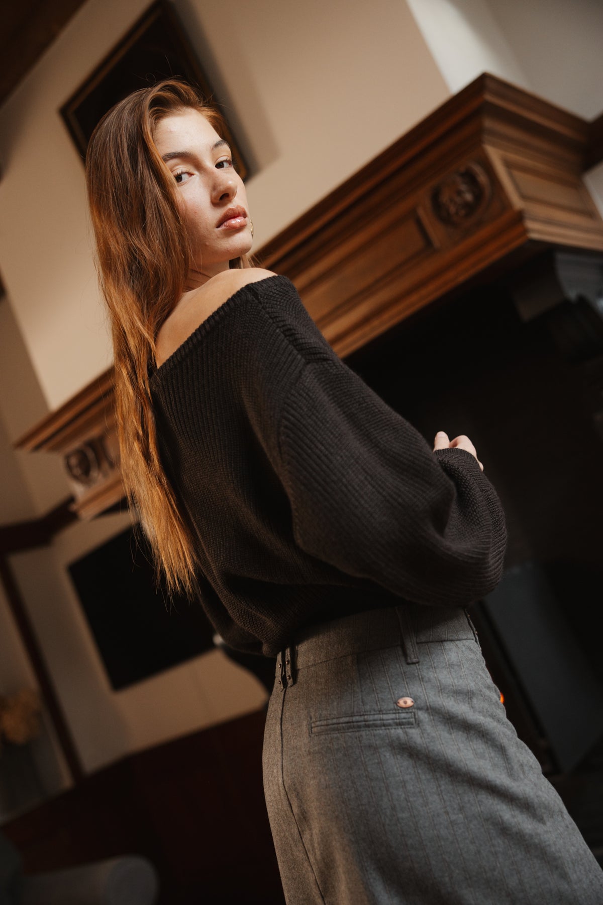 

Pullover mit schulterfreiem Ausschnitt Damen Pablina brown | Freeman T. Porter