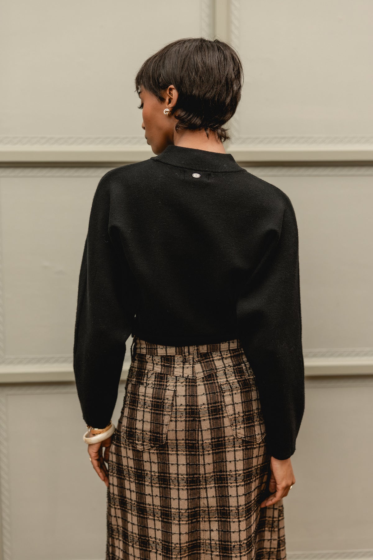 

Pullover mit Fledermausärmeln und Nieten Damen Pierino eyelet black | Freeman T. Porter