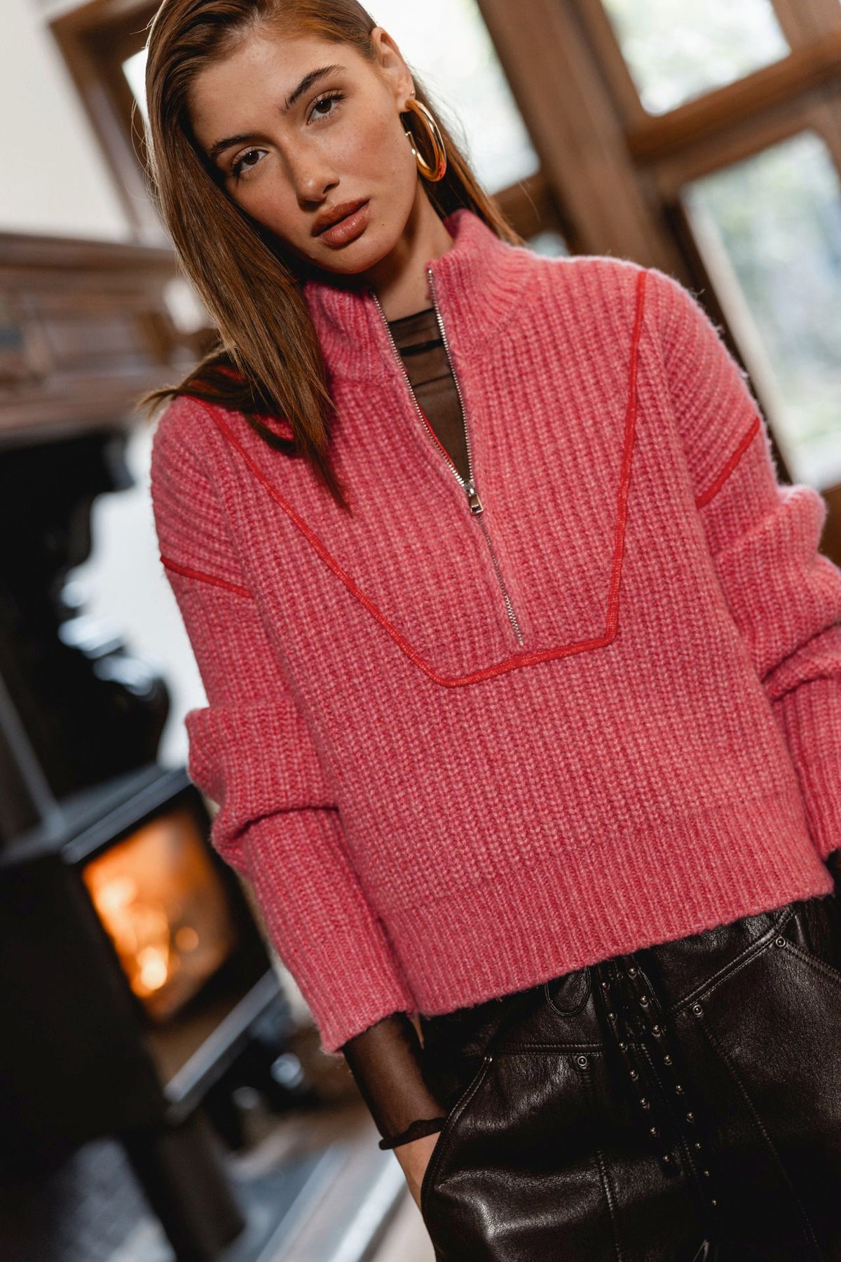   
            

Cropped-Pullover mit Reißverschlusskragen Damen Prospero pink | Freeman T. Porter
          