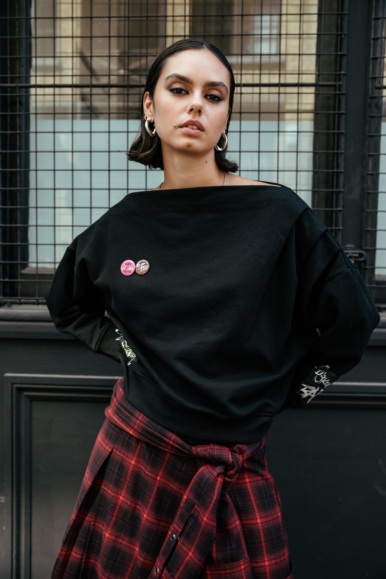 

Sweat loose customisé  Femme Sheril Rock black | Freeman T. Porter