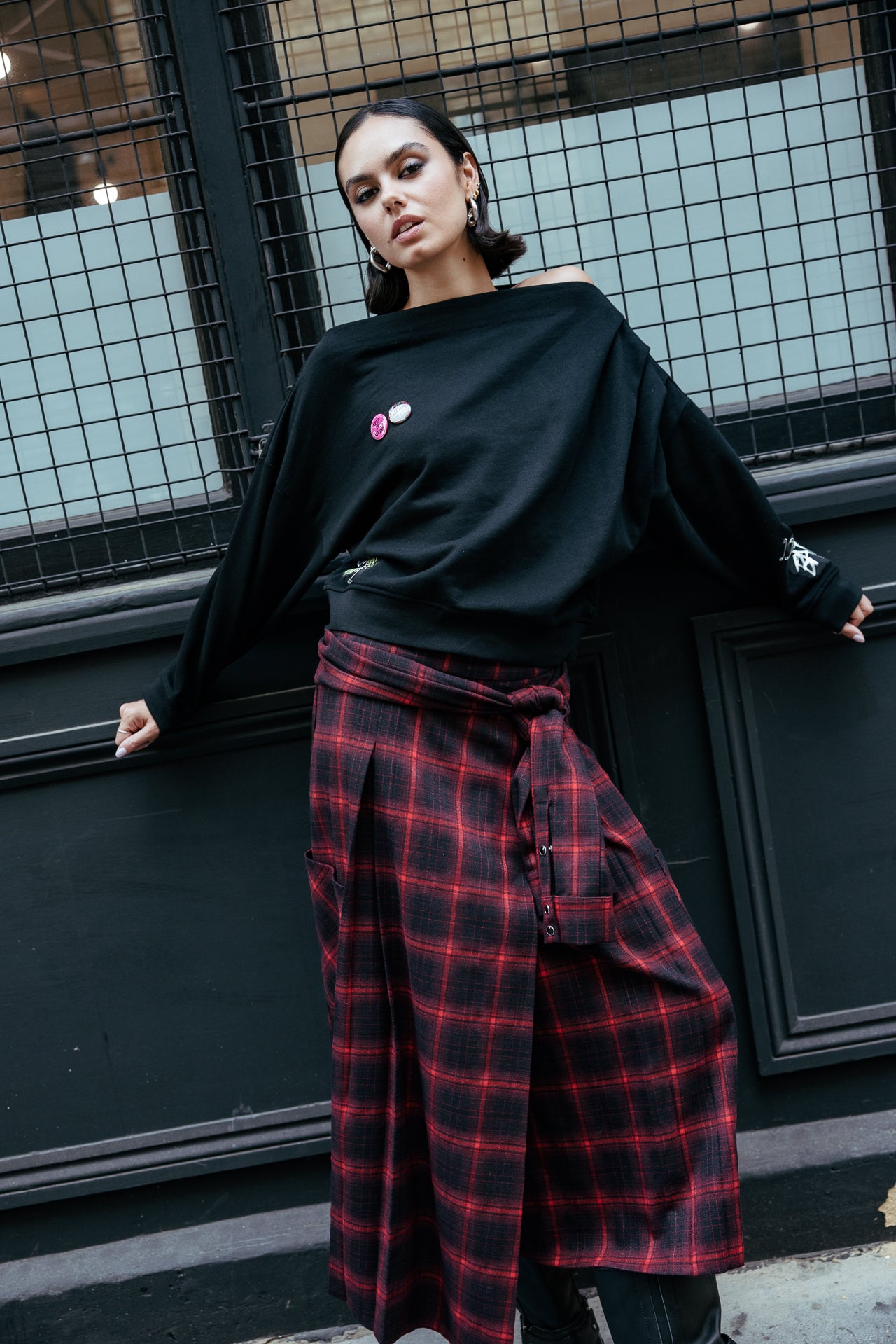 

Sweat loose customisé  Femme Sheril Rock black | Freeman T. Porter