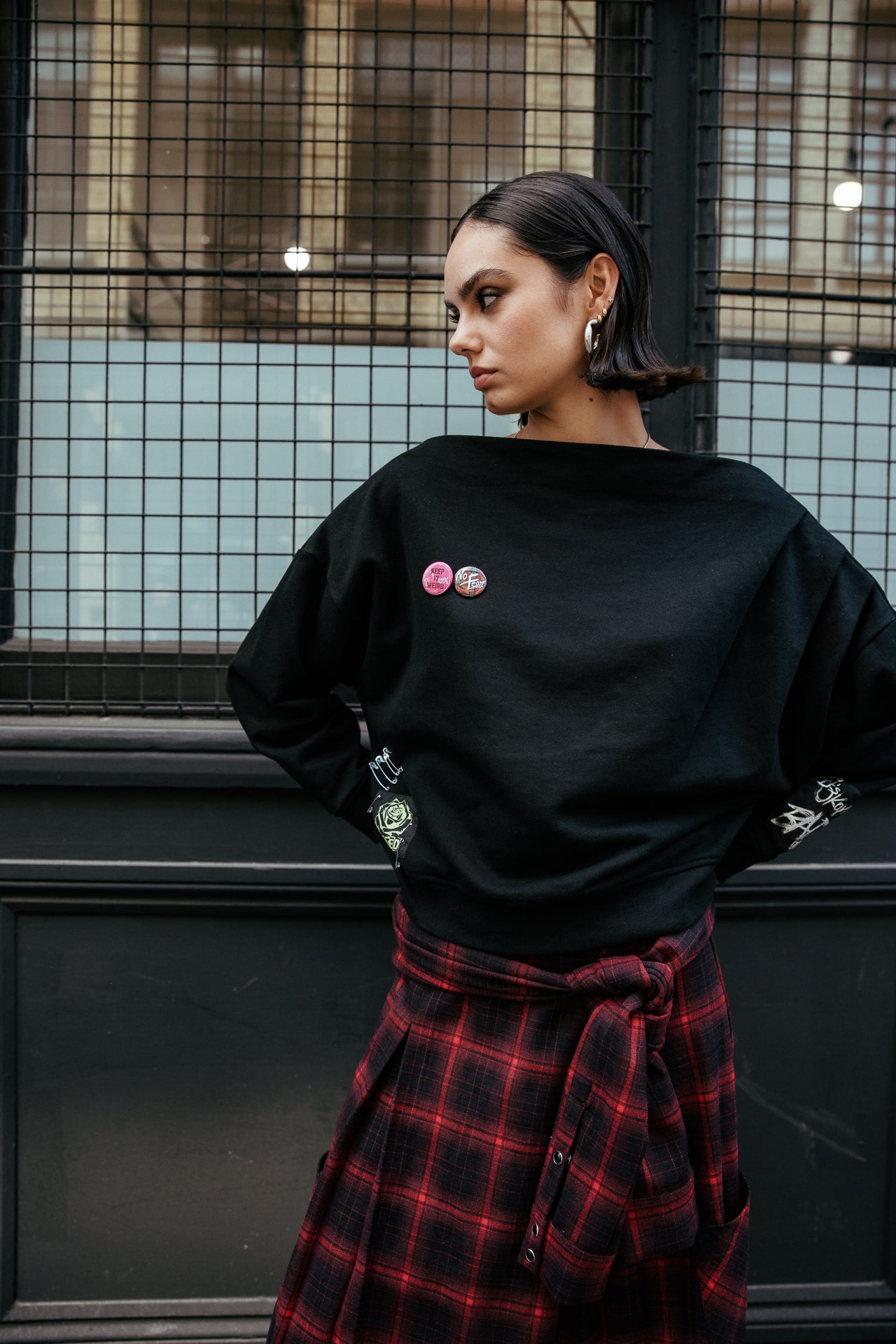 

Sweat loose customisé  Femme Sheril Rock black | Freeman T. Porter