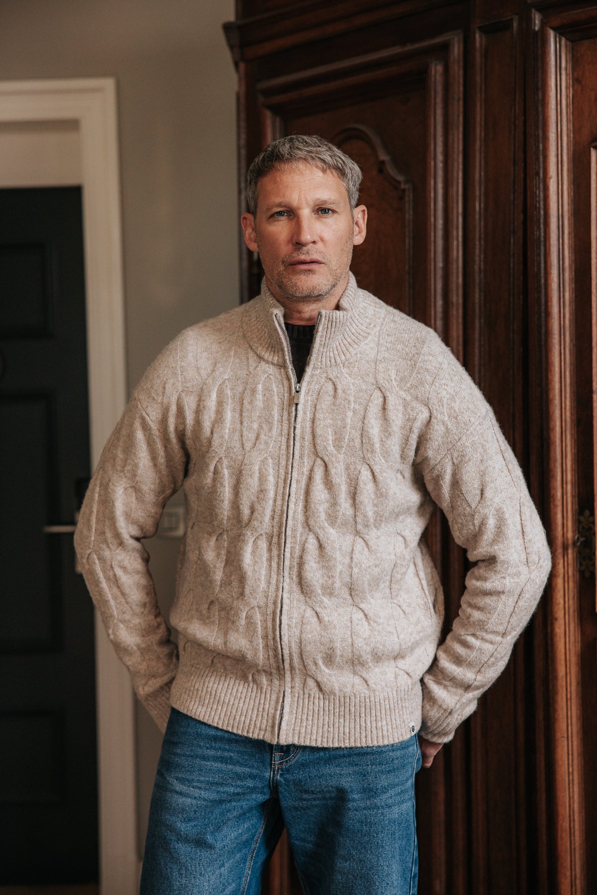   
            

Gilet de cuello subido Hombre Acton Tully chiné beige | Freeman T. Porter
          