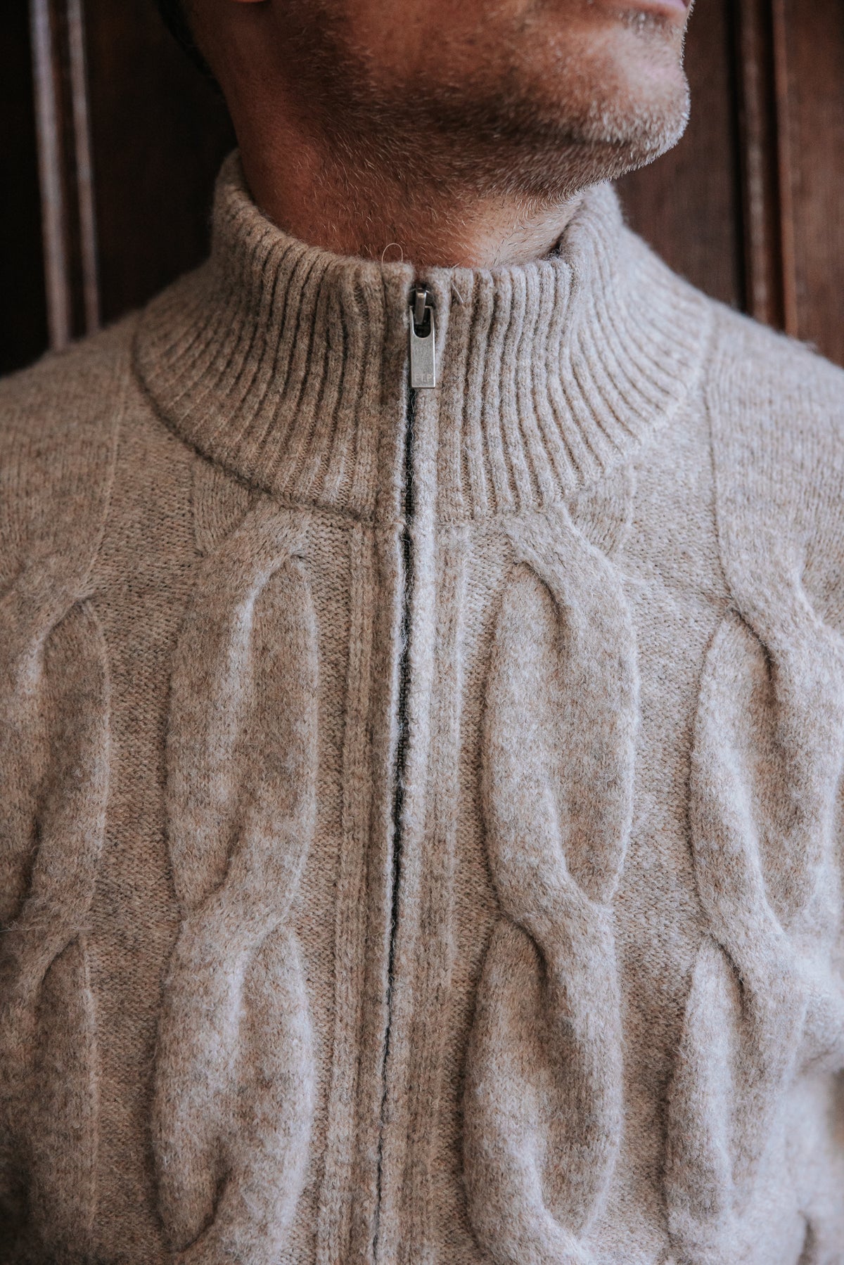 
              

Gilet de cuello subido Hombre Acton Tully chiné beige | Freeman T. Porter
            