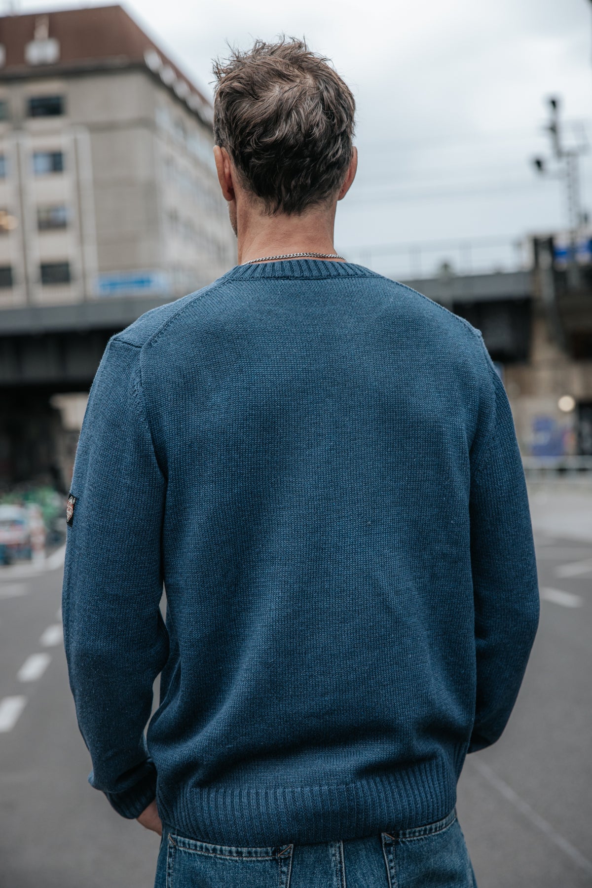 

Rundhals-Pullover Herren Solino Neuf steel | Freeman T. Porter