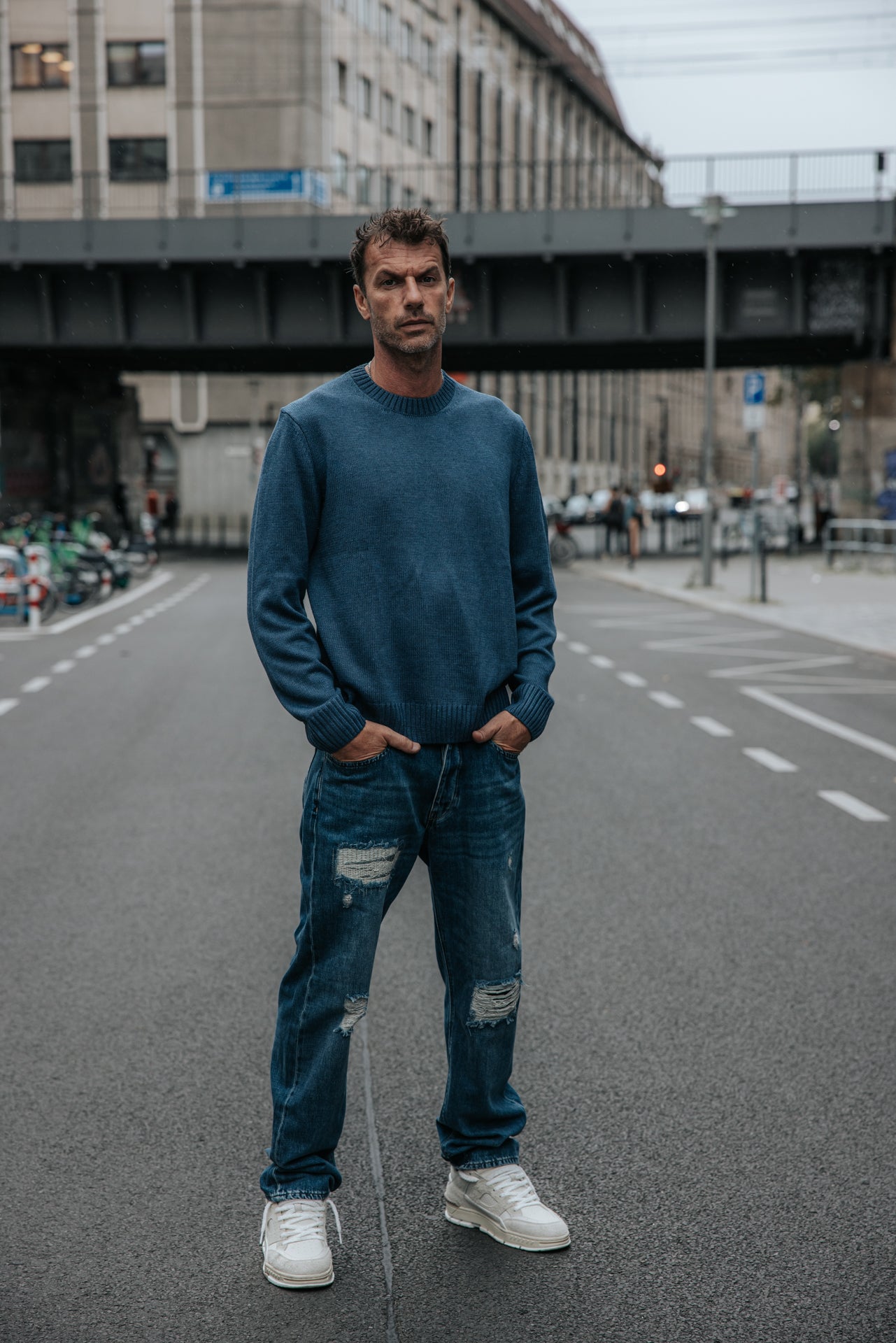 

Rundhals-Pullover Herren Solino Neuf steel | Freeman T. Porter