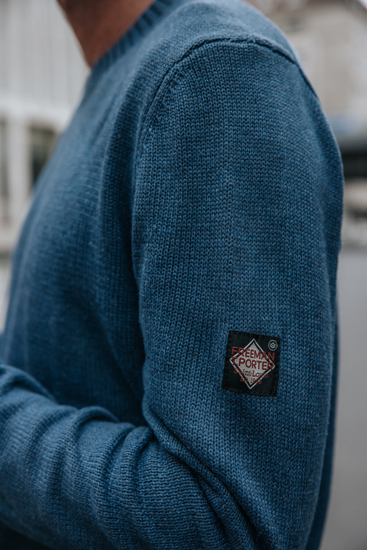 

Rundhals-Pullover Herren Solino Neuf steel | Freeman T. Porter