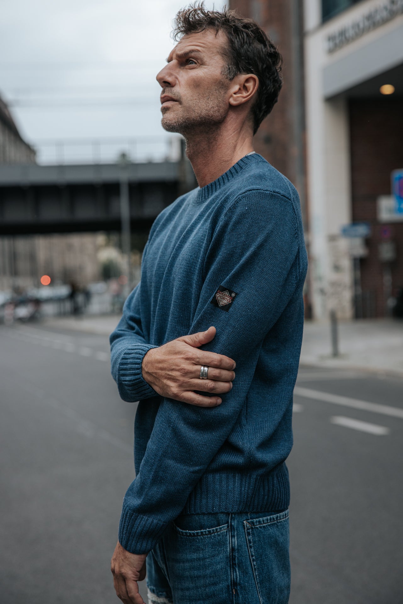 

Rundhals-Pullover Herren Solino Neuf steel | Freeman T. Porter