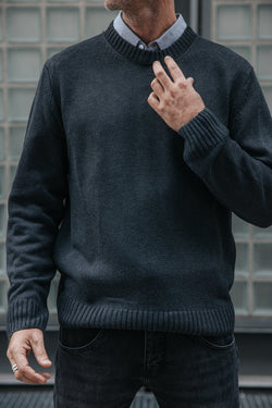 

Pull col rond Homme Solino Neuf charcoal | Freeman T. Porter