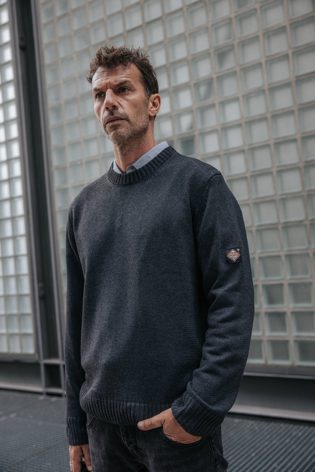 

Camisola de gola redonda Homem Solino Neuf charcoal | Freeman T. Porter
