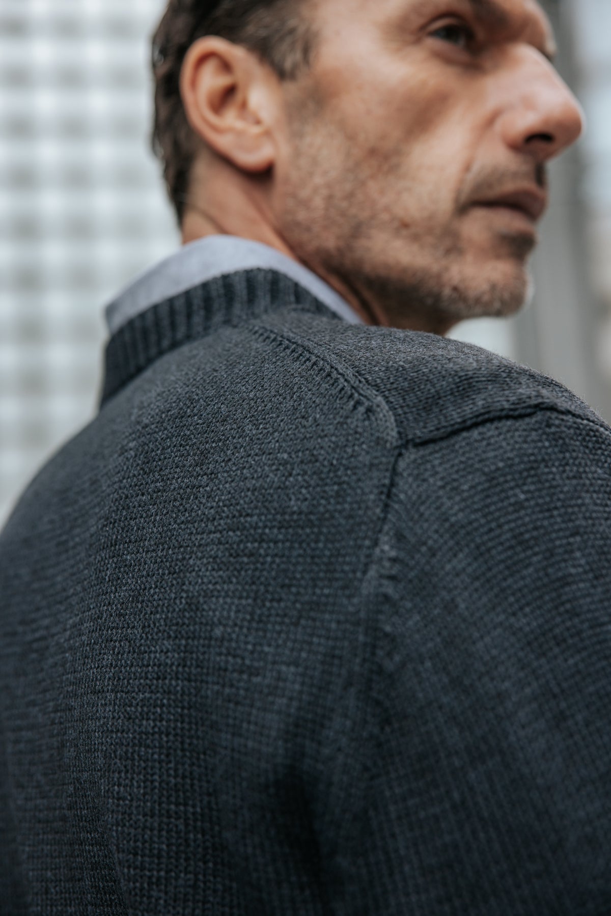 

Rundhalspullover Herren Solino Neuf charcoal | Freeman T. Porter