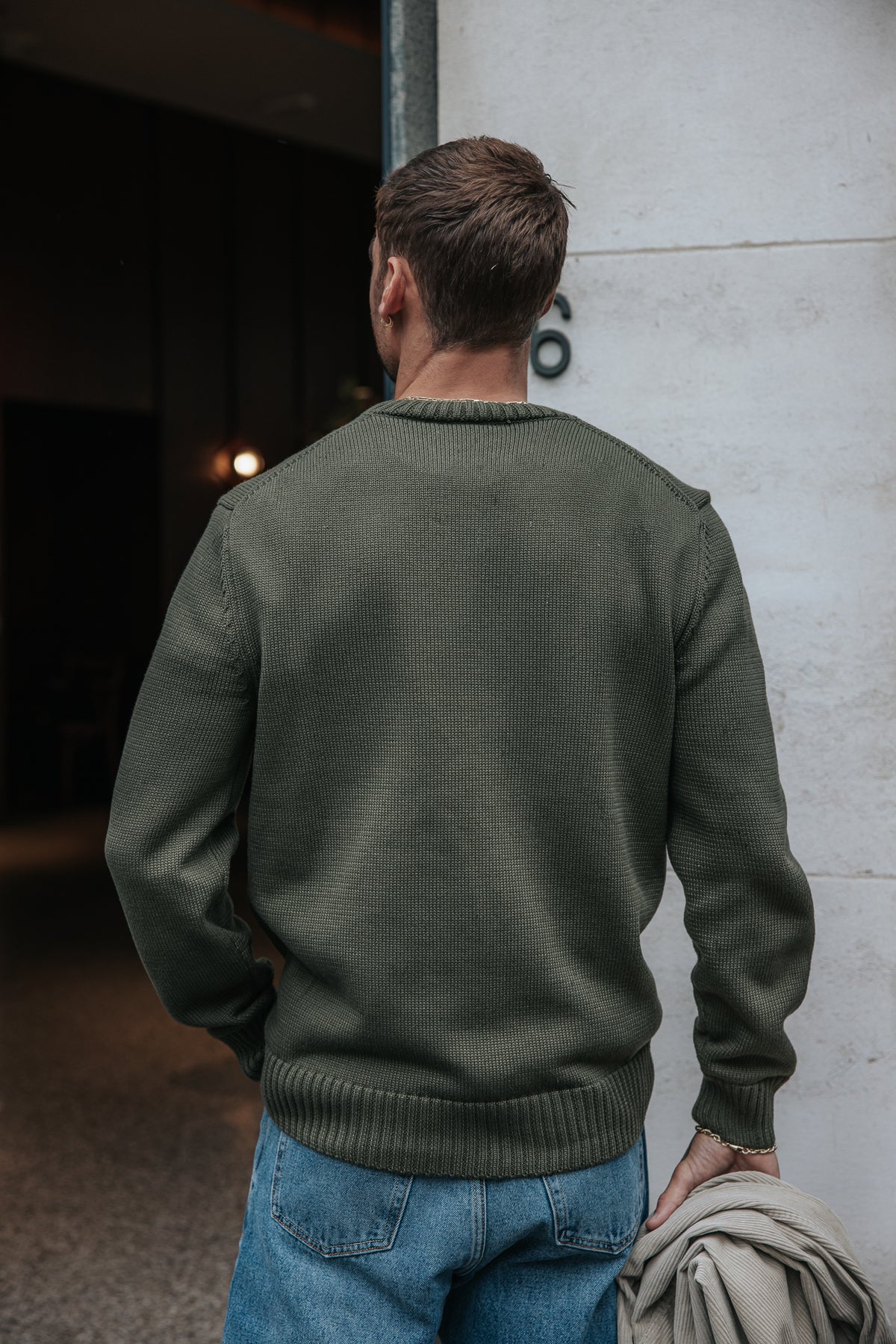 

Strickpullover mit Rundhalsausschnitt Herren Solino Neuf khaki | Freeman T. Porter