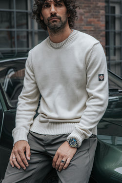 

Pull col rond Homme Solino Neuf ecru | Freeman T. Porter