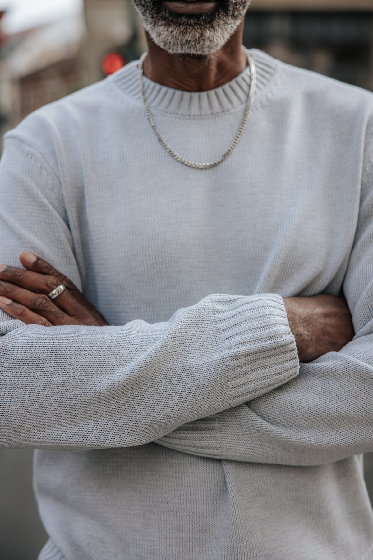 

Rundhals-Pullover Herren Solino Neuf light grey | Freeman T. Porter