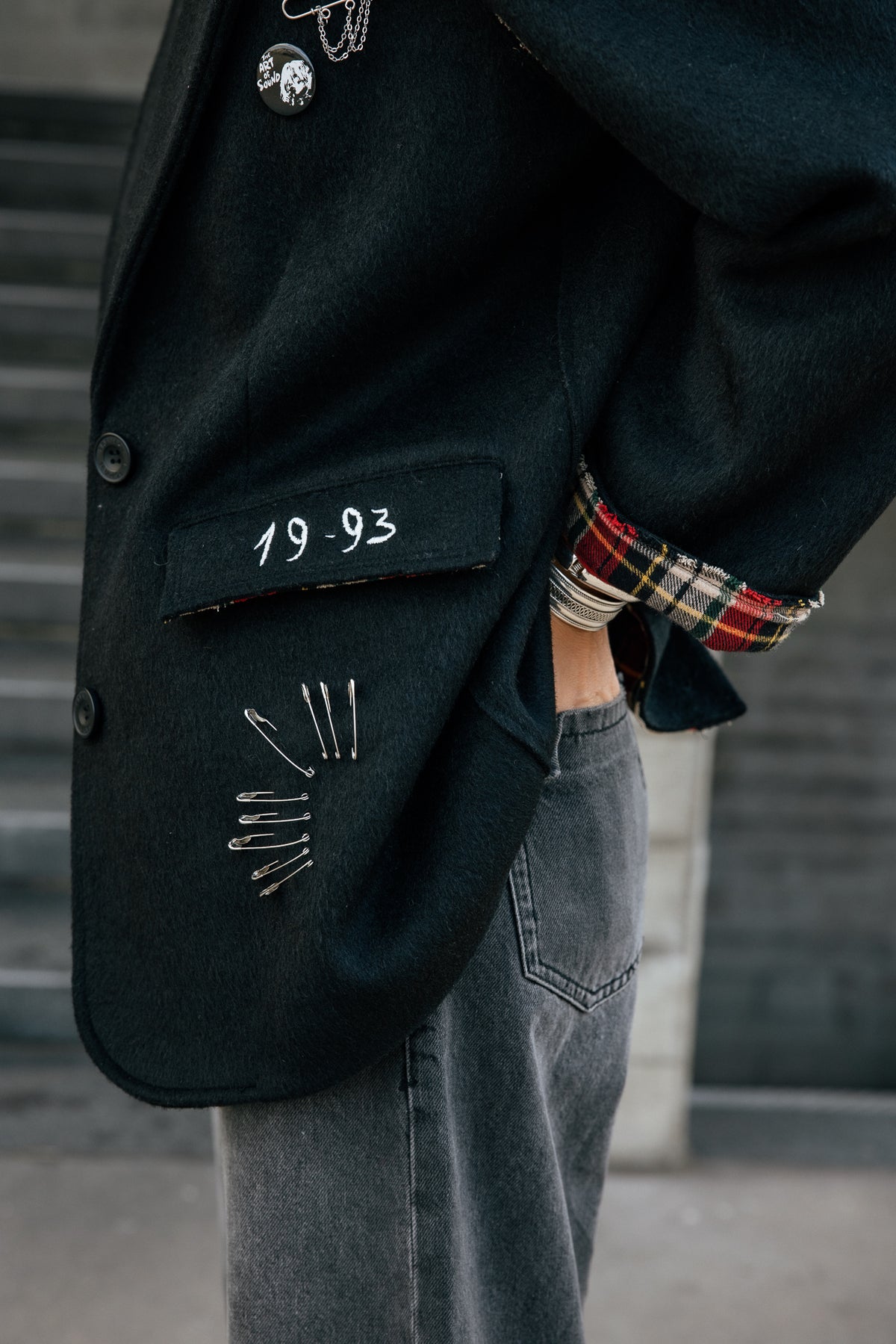 

Blazer Rock mit Tartan-Details Damen Moly London black | Freeman T. Porter