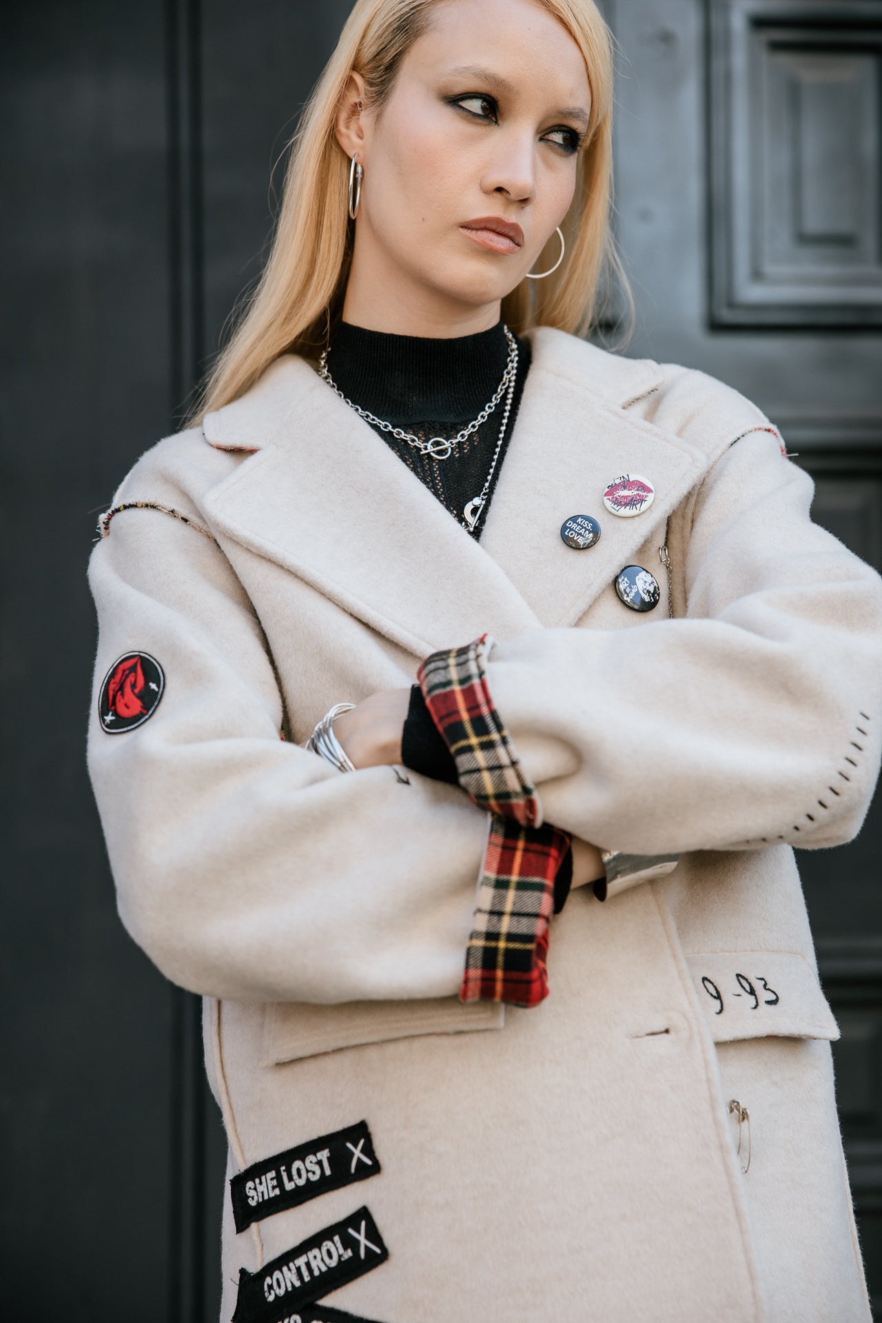 

Blazer rock détails tartan Femme Moly London birch | Freeman T. Porter