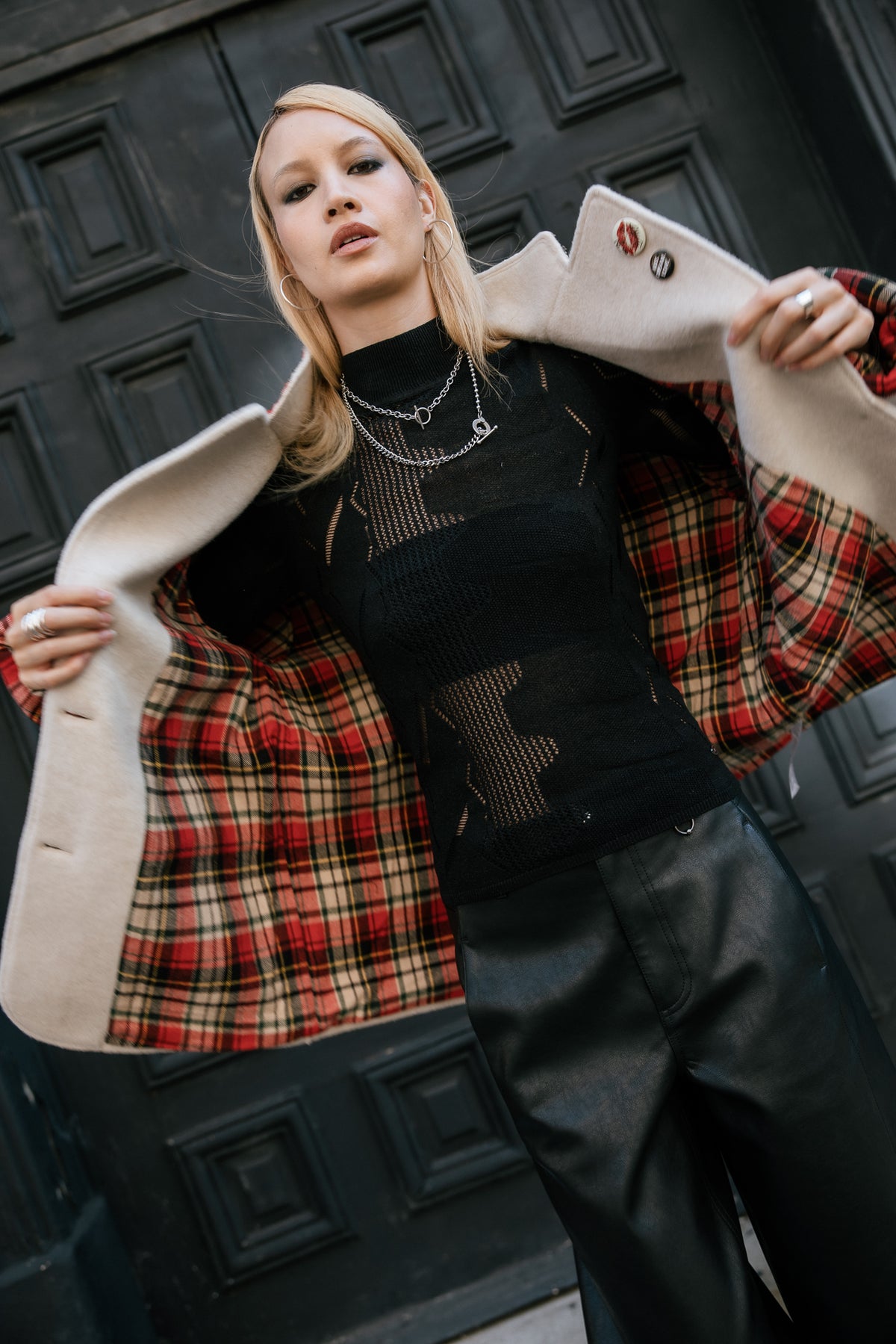 

Blazer rock détails tartan Femme Moly London birch | Freeman T. Porter