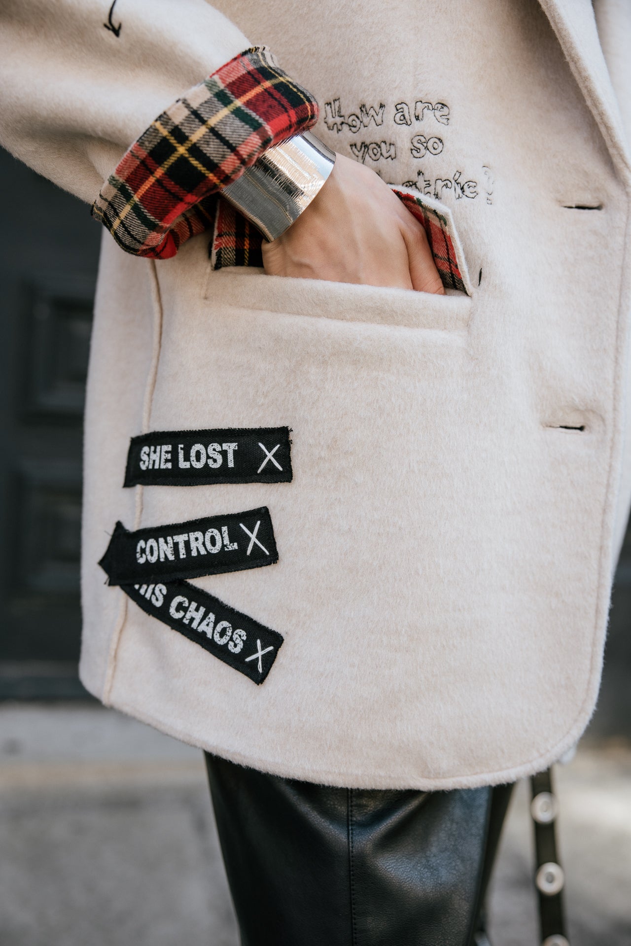 

Blazer rock détails tartan Femme Moly London birch | Freeman T. Porter