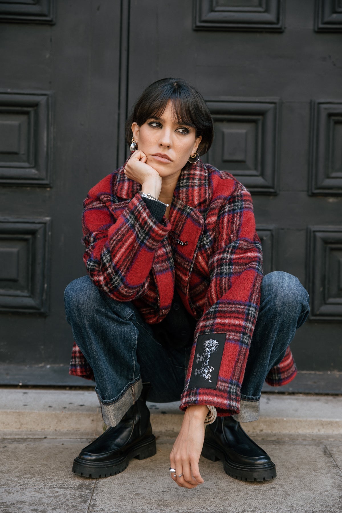 

Blazer rock tartan Femme Moly Red Tartan salsa | Freeman T. Porter
