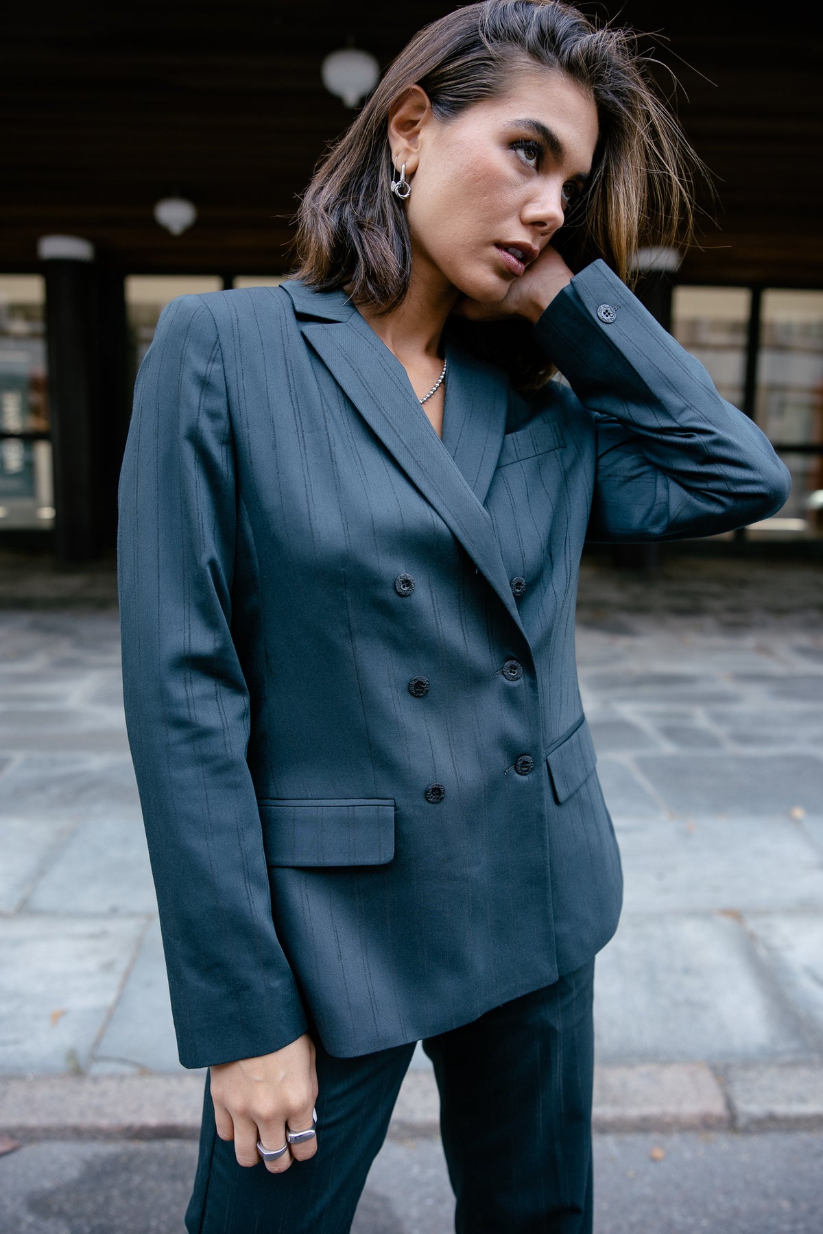 

Blazer oversize Mulher Aelis Destiny green gables | Freeman T. Porter