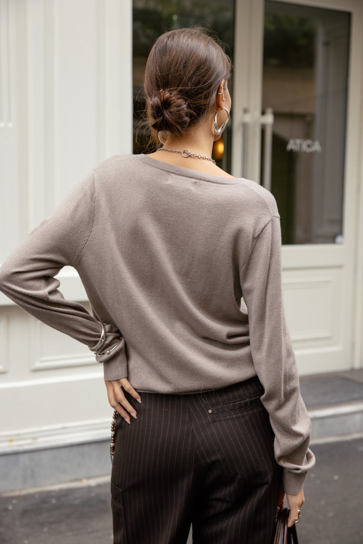
              

Leichter, glitzernder Pullover mit Schulterstickerei Damen Preem Shiny stone | Freeman T. Porter
            