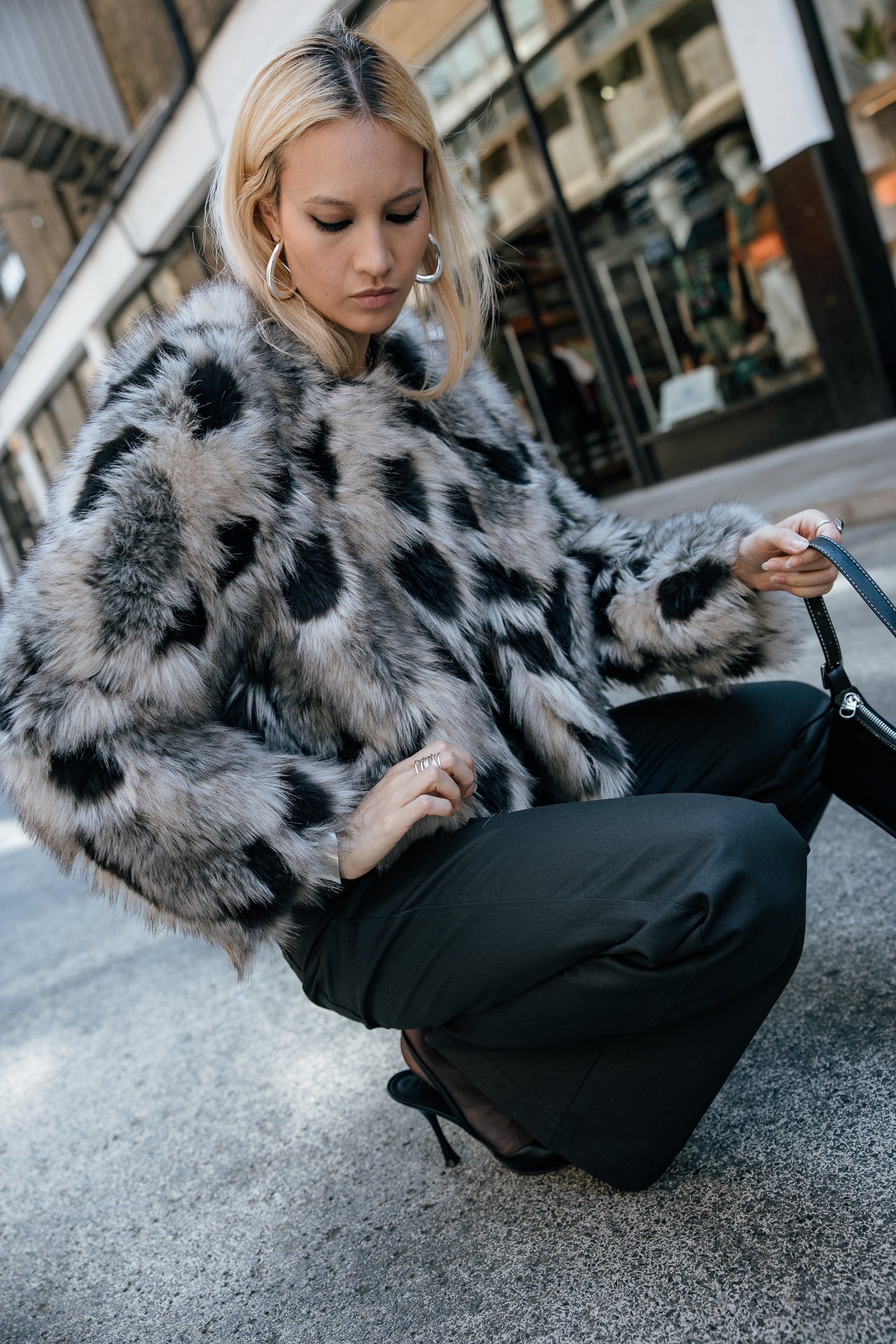 

Kunstfelljacke Damen Milani Wolf stone | Freeman T. Porter