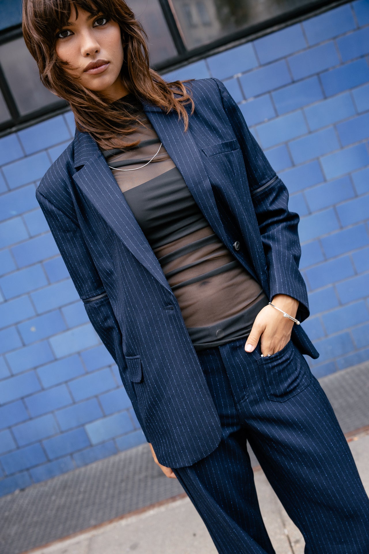 

Blazer Oversize Femme Maria Melody dark sapphire | Freeman T. Porter