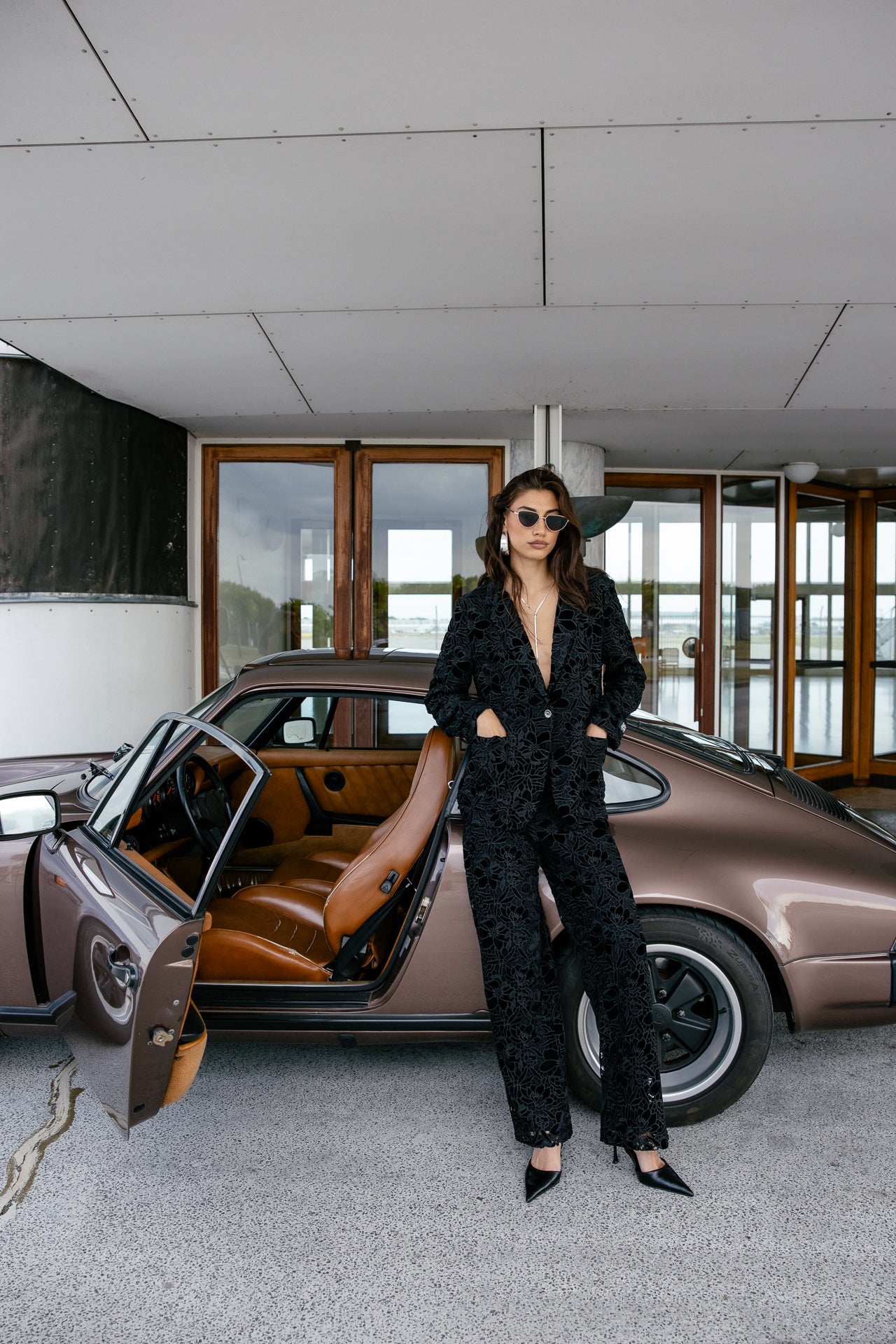

Blazer Oversize velours et dentelle Femme Marane Velvet Lace black | Freeman T. Porter