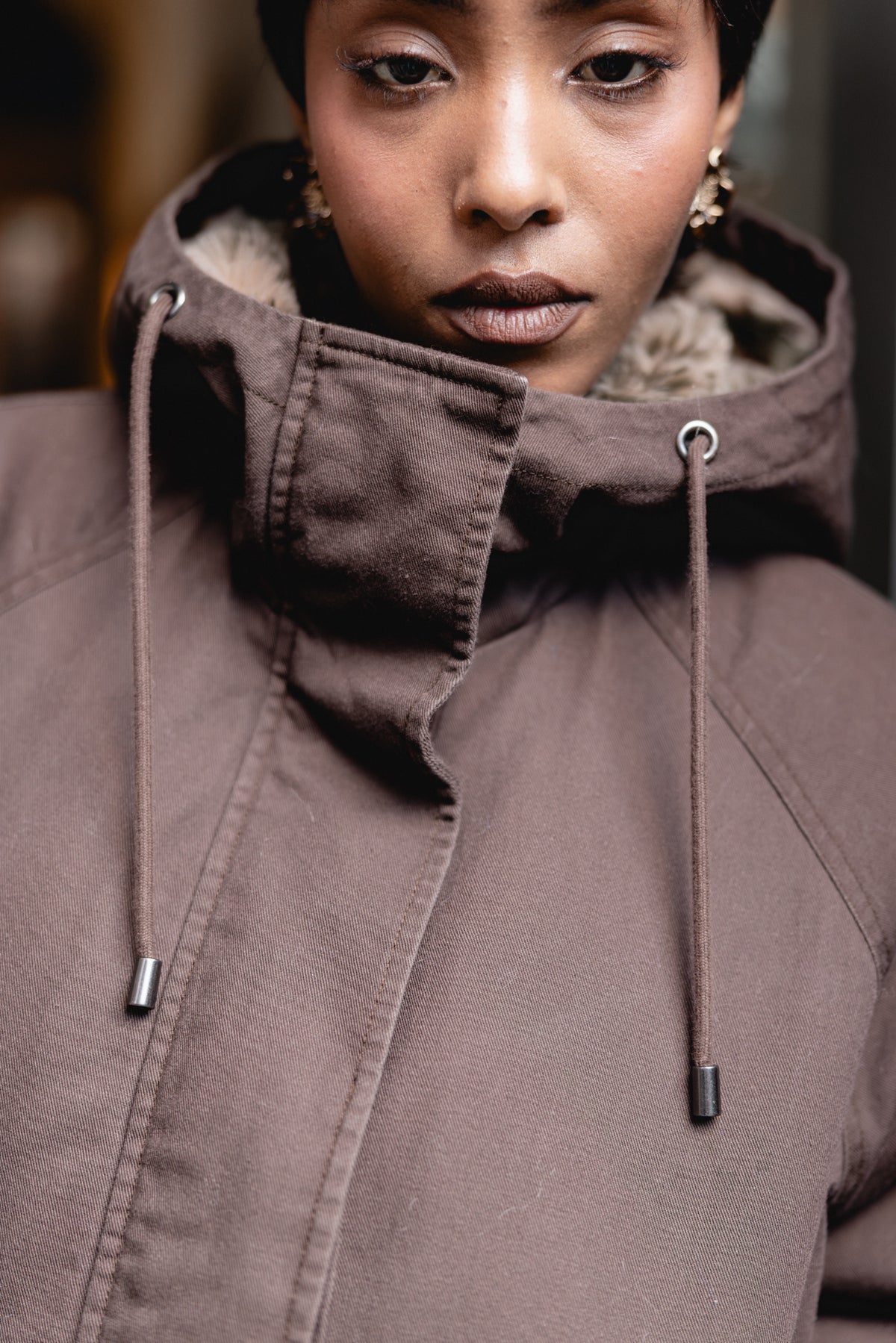 
              

Kurze Oversize-Jacke Damen Vendana Zebra brown | Freeman T. Porter
            