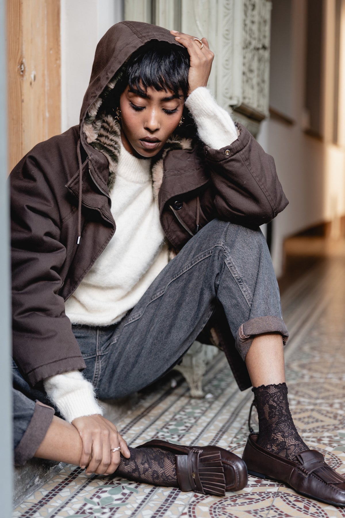 

Kurze Oversize-Jacke Damen Vendana Zebra brown | Freeman T. Porter
