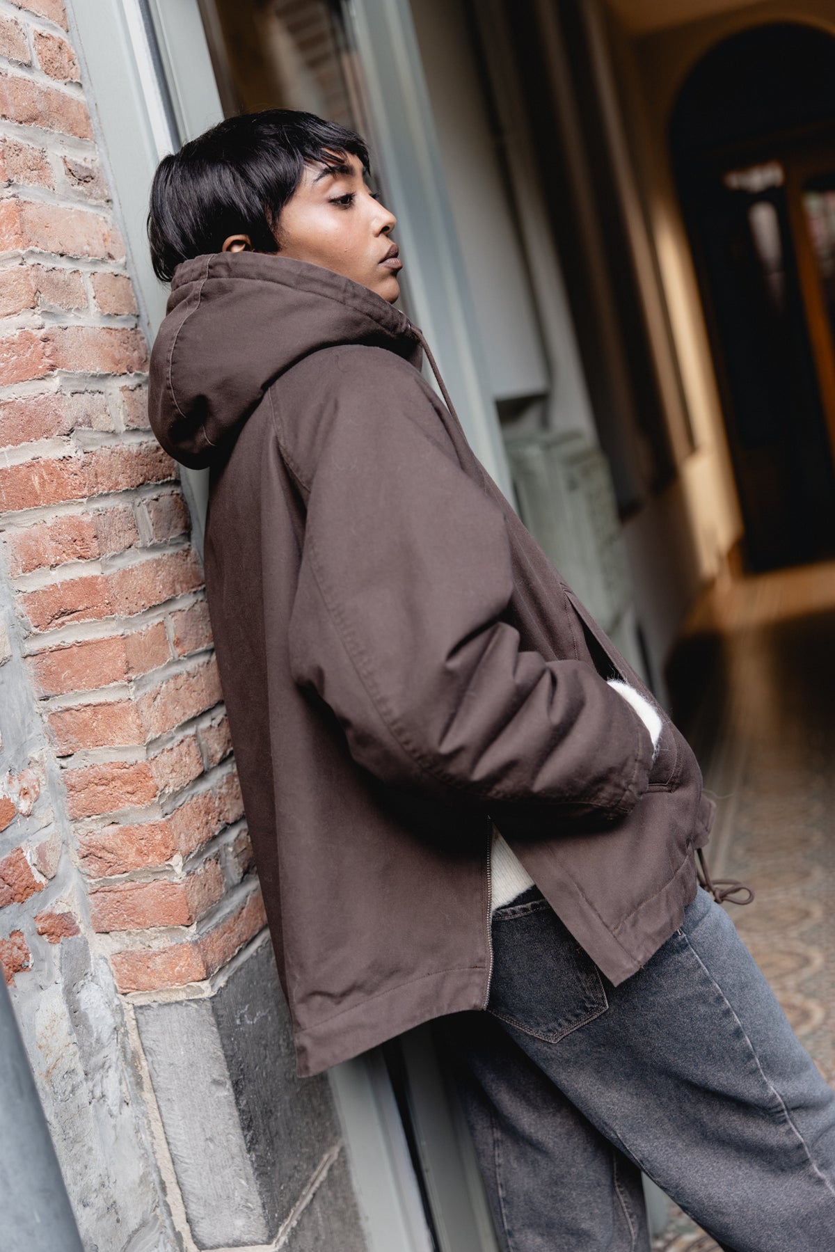 

Kurze Oversize-Jacke Damen Vendana Zebra brown | Freeman T. Porter