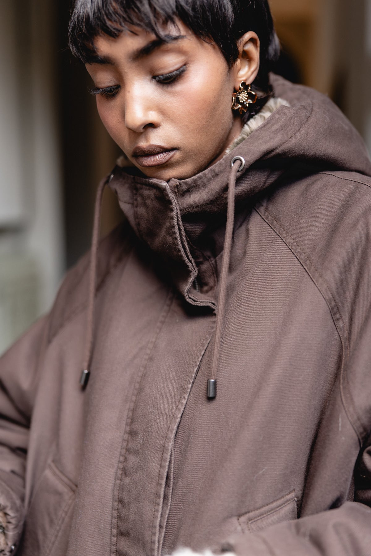 

Kurze Oversize-Jacke Damen Vendana Zebra brown | Freeman T. Porter