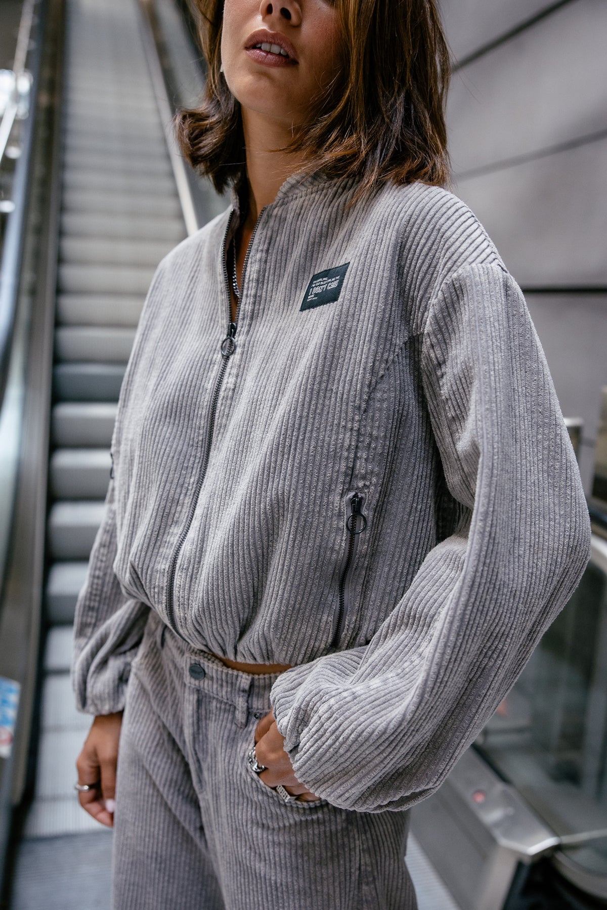 

Velvet bomber jacket Women Virama Polar charcoal grey | Freeman T. Porter